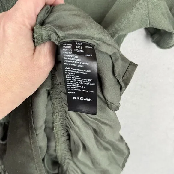 Maeve Anthropologie Women's Forest Green Louisa Tiered Top Size Small - Picture 5 of 7